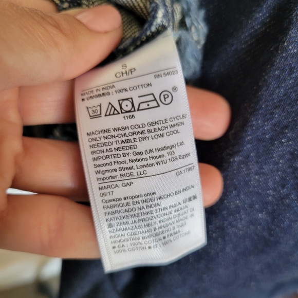 Gap Denim Dark Wash Zip Mini Dress with Pockets Size Small - Picture 9 of 9